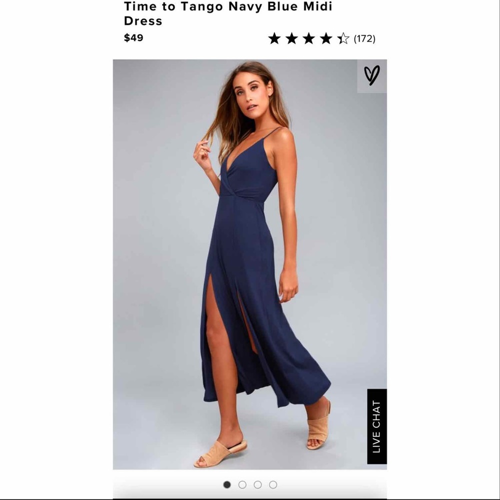 Lulus Navy Blue Midi Dress